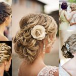 На фото: красивые прически на длинные волосы —  прическа в виде пучка.